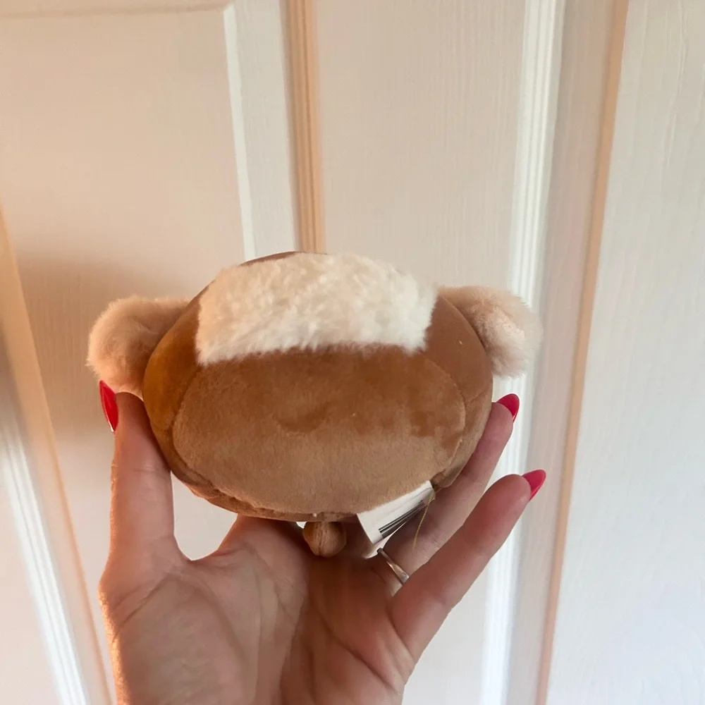 ⭐️ NEW Squishmallows Brown and White Dog with Red Bone